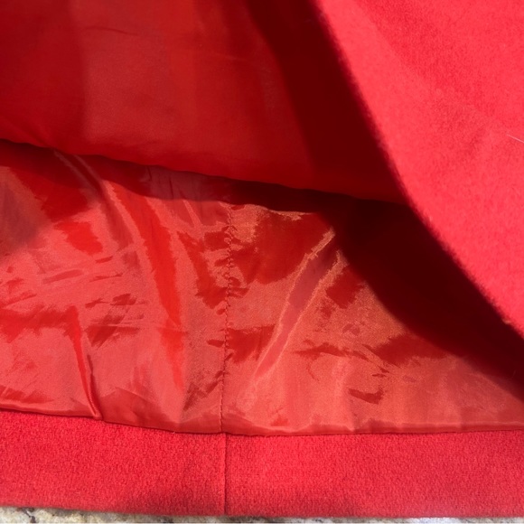 J Crew Coral Orange Wool Blend Mini Skirt 0 - Picture 8 of 10